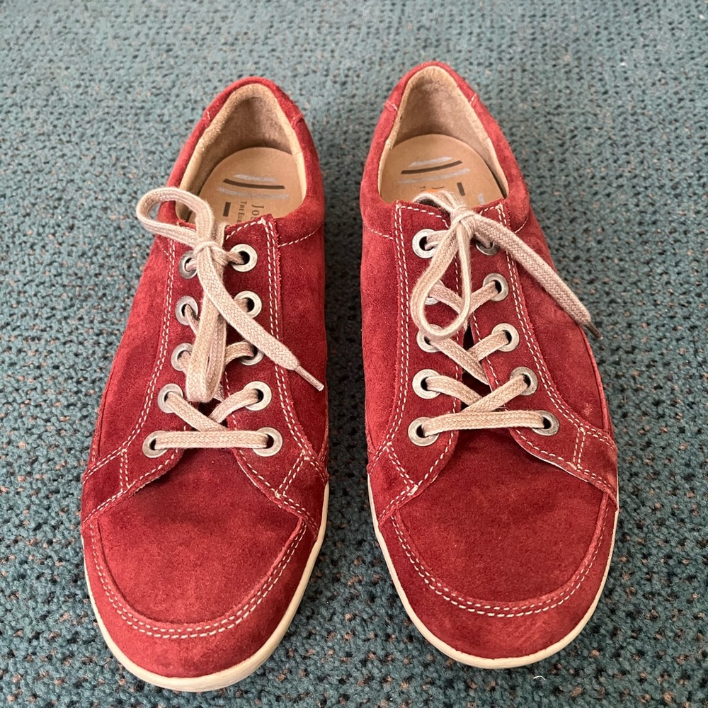 Josef Seibel Red Suede Leather Shoes Size 9.5
